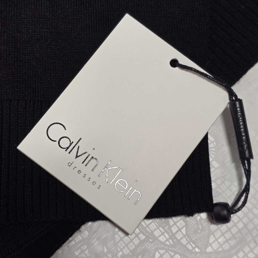 NWT Calvin Klein Black Cropped Cardigan - Picture 4 of 10